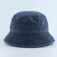 thumbnail image 6 of CoCopeaunts Denim Bucket Hat for Women Street Travel Work Wild Wear Men Fisherman Hats Lightweight Collapsible Cotton Basin Hat, 6 of 8