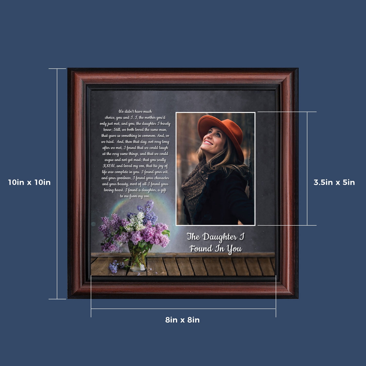 Daughter In Law Gifts from Mother In Law, Gift for Future Daughter In Law, Bonus Daughter Gifts from Mother of the Groom, Daughter In Law Birthday Card, The Daughter I Found In You Home Decor, 6425W
