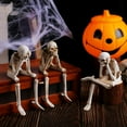 thumbnail image 3 of Skeleton Figurine for Mantel Decor Three-dimensional Scene Decor Halloween Skeleton Statue Resin See Speak Hear No Evil Figurine for Indoor for Spooky, 3 of 8