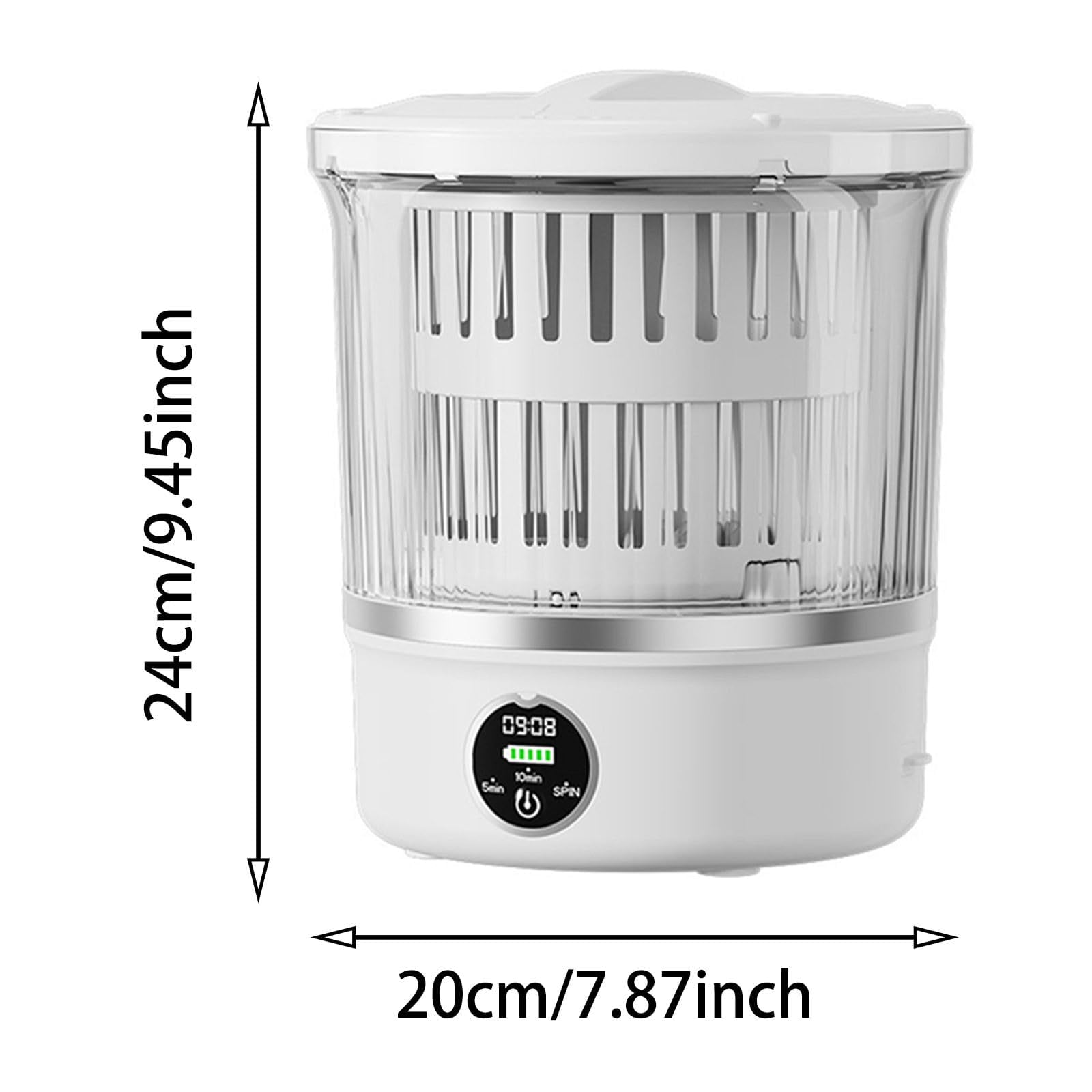 Moonsky Portable Mini Washing Machine, Rechargeable Waterproof Underwear Washer for Professional Travel and Small Living Spaces, 1-Piece