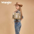thumbnail image 6 of Wrangler Womens Canvas Woven Tote Bag Top Handle Boho Shoulder Bags With Strap, Tan, 6 of 7