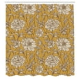 thumbnail image 2 of Ambesonne Aster Shower Curtain, Earth Tones Flower Petals Art, 69"Wx70"L, Earth Yellow, 2 of 4