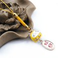 thumbnail image 1 of Mobile Phone Pendant Keychain Lucky Cat Bag Phone Charm Ceramic Phone Chain for U Disk Firmware Yellow Lucky Cat, 1 of 6