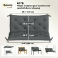 thumbnail image 3 of Outsunny Garden Bench Cushion with Backrest, Non-Slip 2 Seater Soft Pad, 3 of 10