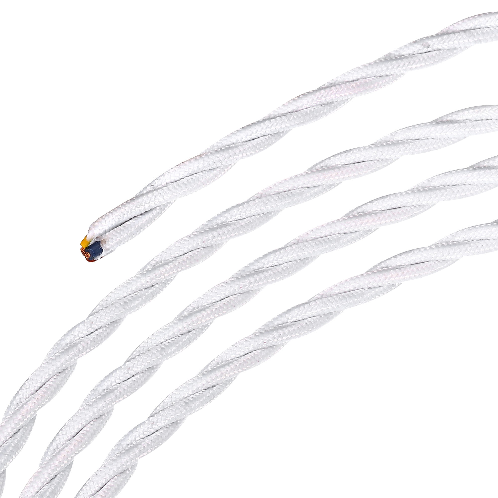 Uxcell Twisted Cloth Covered Wire 3 Core 18AWG 5m/16.4ft,Electrical