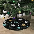 thumbnail image 2 of FMSHPON Doodle Star Seamless Xmas Christmas Tree Skirt Stand Mat for Holiday Party Decoration Indoor Outdoor 36 inches, 2 of 3