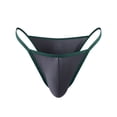 thumbnail image 2 of ylioge Mens Underwear Thongs Trendy Low Rise Solid Color Stretchy G-String Breathable Support Briefs, 2 of 3
