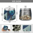 thumbnail image 2 of Yayeee Ashtray with Lid for Cigarette Smokeless Stainless Steel Home Ash Holder, Blue Planet, 2 of 7