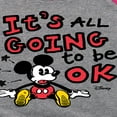 thumbnail image 3 of Disney - Mickey Mouse - It's All Going To Be Ok - Toddler & Youth Girls Raglan Graphic T-Shirt, 3 of 5