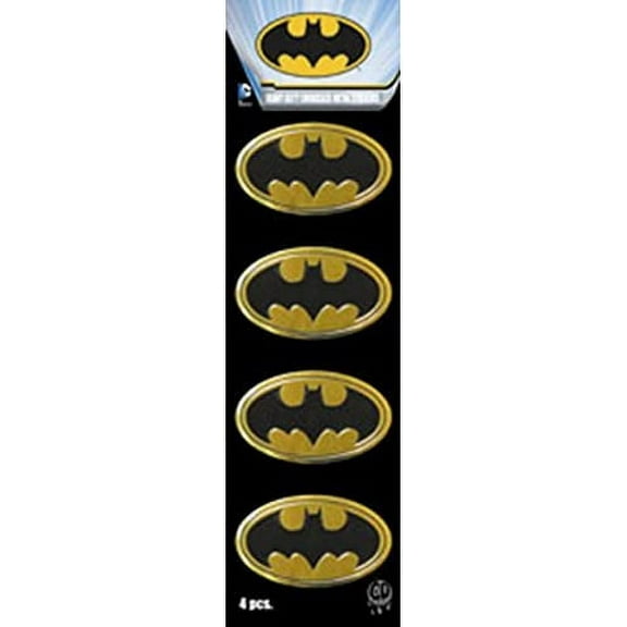 C&D Visionary" DC Comics Batman Logo 4pcs Mini Gold Metal Set sticker, 1" x 1.5" - S-DC-0145-M-S