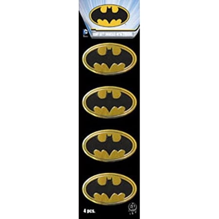 C&D Visionary DC Comics Batman Logo 4pcs Mini Gold Metal Set sticker 1 x 1.5 – S-DC-0145-M-S