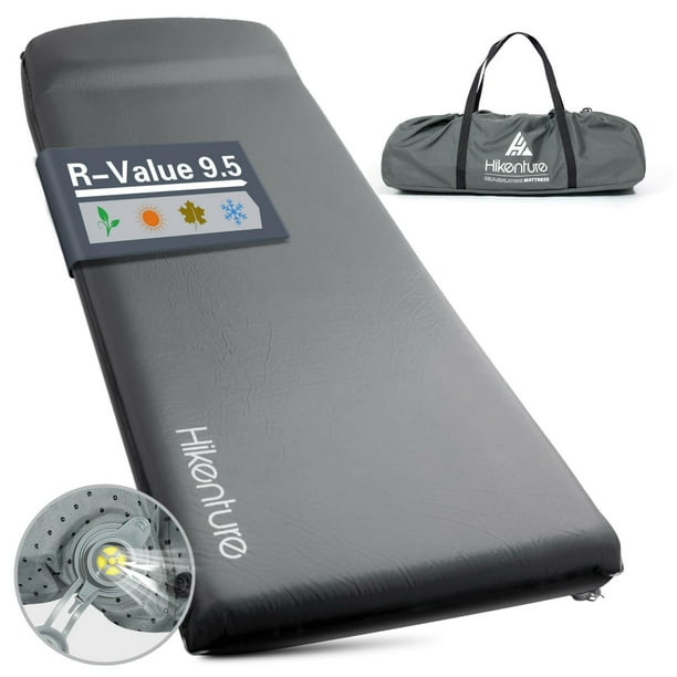 Colchón Inflable para Acampar Hikenture Auto-Inflable de 7.6 cm de Grosor con Almohada