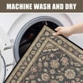 thumbnail image 5 of Washable Vintage Kitchen Mat 31"x20" Non Slip Soft Plush Low Profile Kitchen Rug, Distressed Medallion Oriental Style Sink Mat for Laundry Room Bedroom Office, 5 of 6
