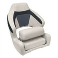 thumbnail image 4 of Wise BM3338-986 Premier Series Pontoon XL Bucket Seat with Flip Up Bolster, Platinum / Spectra Navy / Cobalt, 4 of 5