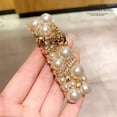 thumbnail image 4 of Korean-style fashion pearl bow hair clip, front side bangs clip, little Coco BB clip, exquisite hair accessory side clip for women, 4 of 5