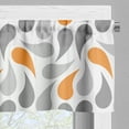 thumbnail image 3 of Ambesonne Geometric Valance Pack of 2, Traditional, 42"X18", Orange Grey White, 3 of 5