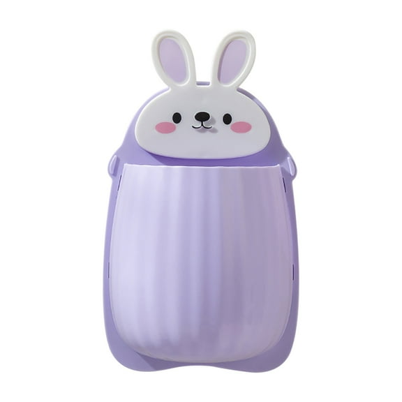 Weloille No - Drill Bunny Storage Rack, Wall - Mounted Bathroom Organizer, Toothbrush Drain Holder, Household Bedside Storage Box, Cute and Practical for Toilet