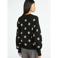 thumbnail image 4 of Scoop Women's and Women's Plus Oversized Crewneck Sweater, Lightweight, Sizes XS-4X, 4 of 6