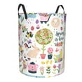 thumbnail image 2 of Fotbe Laundry Hamper With Durable Leather Laundry Basket Spring Flowers Birds Thickened Waterproof Round Collapsible Laundry Hamper, Dirty Clothes Laundry Basket, 2 of 8