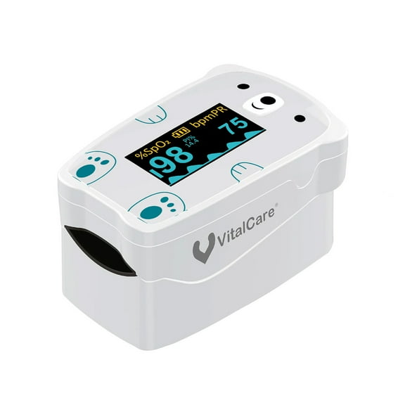 Oxímetro de Pulso Pediátrico VitalCare | Pantalla HD LED y 4 Modos de Visualización