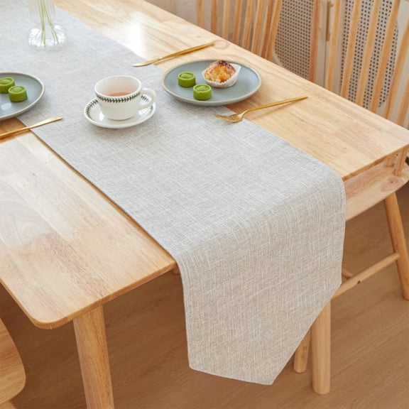 cpengpj Polyester Table Runner 30x210cm, Elegant Sheer Table Decoration for Wedding Baby Birthday Party, Long Dining Table Setting in Multiple Colors