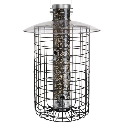 Droll Yankees B7 Domed Caged Sunflower Tube Birdfeeder by Droll Yankees Inc.