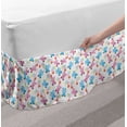 thumbnail image 2 of Nursery Bed Skirt, Colorful Balloons with Happy Teddy Bears Children Cartoon Style Funny Illustration, Elastic Bedskirt Dust Ruffle Wrap Around for Bedding Decor, 4 Sizes, Multicolor, by Ambesonne, 2 of 2