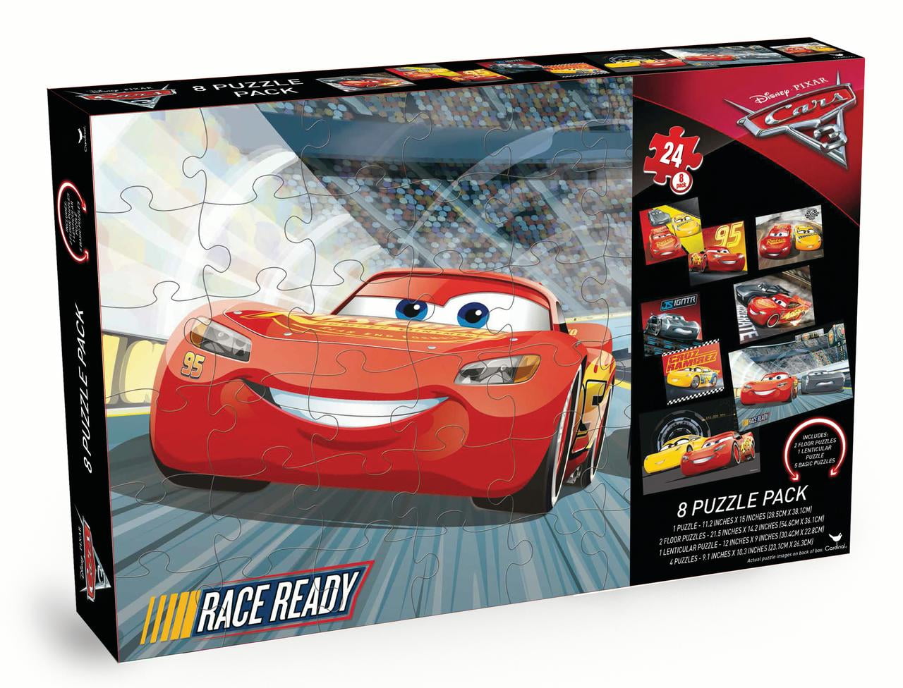 DISNEY Cars 3 Saetta McQueen Puzzle 4:1 Set 12,16,20 & 24 PEZZI 05504 