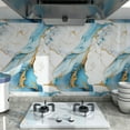 thumbnail image 5 of 8M Marble Decor Stickers for Kitchen Cabinet Countertop Renovation Self Adhesive Waterproof Oil Proof Aluminum Foil Wallpaper, 5 of 10