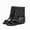 Brown, variant on Women's Cutout Breathable Sandal Boots - Summer Open Toe Wedge Roman Style Ankle Boots with Buckle & Hidden Height Increase