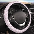 thumbnail image 5 of Logiee Rose Flowers Print Breathable Elastic Steering Wheel Cover, Non-Slip Stretch Steering Wheel Protector,Universal 15 Inch Fit Auto, Suvs, Truck, 5 of 6