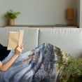 thumbnail image 3 of Cincinnati Soft Flannel Fleece Throw Blanket, Wide Perspective of Suspension Bridge and Apartments Streets Highway Grey Sky, Cozy Plush for Indoor and Outdoor Use, 60" x 80", Multicolor, by Ambesonne, 3 of 5