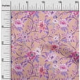 thumbnail image 1 of oneOone Viscose Chiffon Fabric Watercolor Leaves & Peony Floral Fabric Prints By Yard 42 Inch Wide, 1 of 4
