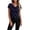 393#Navy, variant on Fashion Cowl Neck Tops for Women Dressy Casual Short Sleeve Shirts Summer Clothes Outfits Complexion 2XL