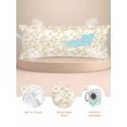 thumbnail image 2 of Yellow Spring Floral Satin Pillowcase for Hair and Skin with Zipper, Soft Breathable Cooling Silk Pillow Cases, Elegant Watercolor Summer Botanical Body Pillow Covers Bed Pillows 20"x54", 2 of 6