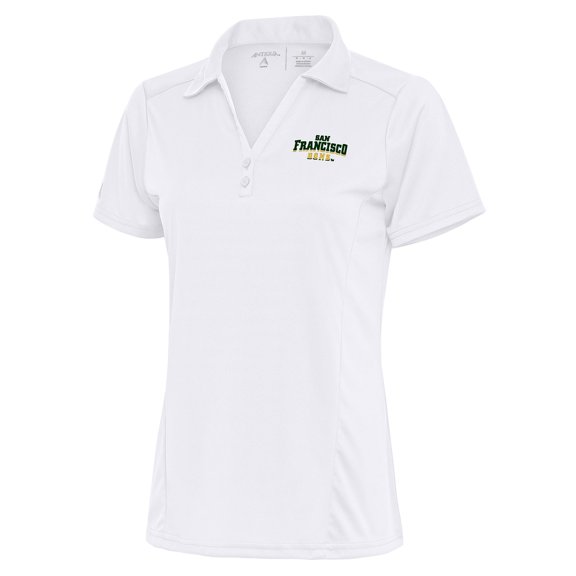 Women's Antigua White San Francisco Dons Tribute Polo