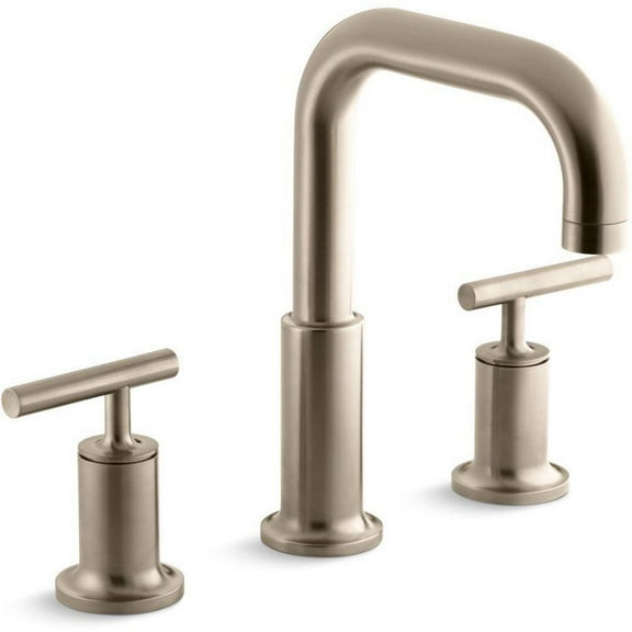 Kohler K-T14428-4 Purist Deck Mounted Roman Tub Filler - Bronze