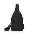 thumbnail image 2 of Bolsa bandolera para hombres y mujeres – Almacenamiento en múltiples compartimentos, poliuretano resistente al desgaste, correa ajustable en la cintura, cremallera segura, negro/azul/gris, 29x18x6cm, 2 of 6