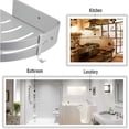 thumbnail image 3 of Shower Shelves for Tile Walls, Tutuviw Aluminum Corner Shower Basket Caddy for Shampoo Conditioner, Bathroom / Kitchen Storage Organizer with Razor Holder No Drilling-1Pack, 3 of 7