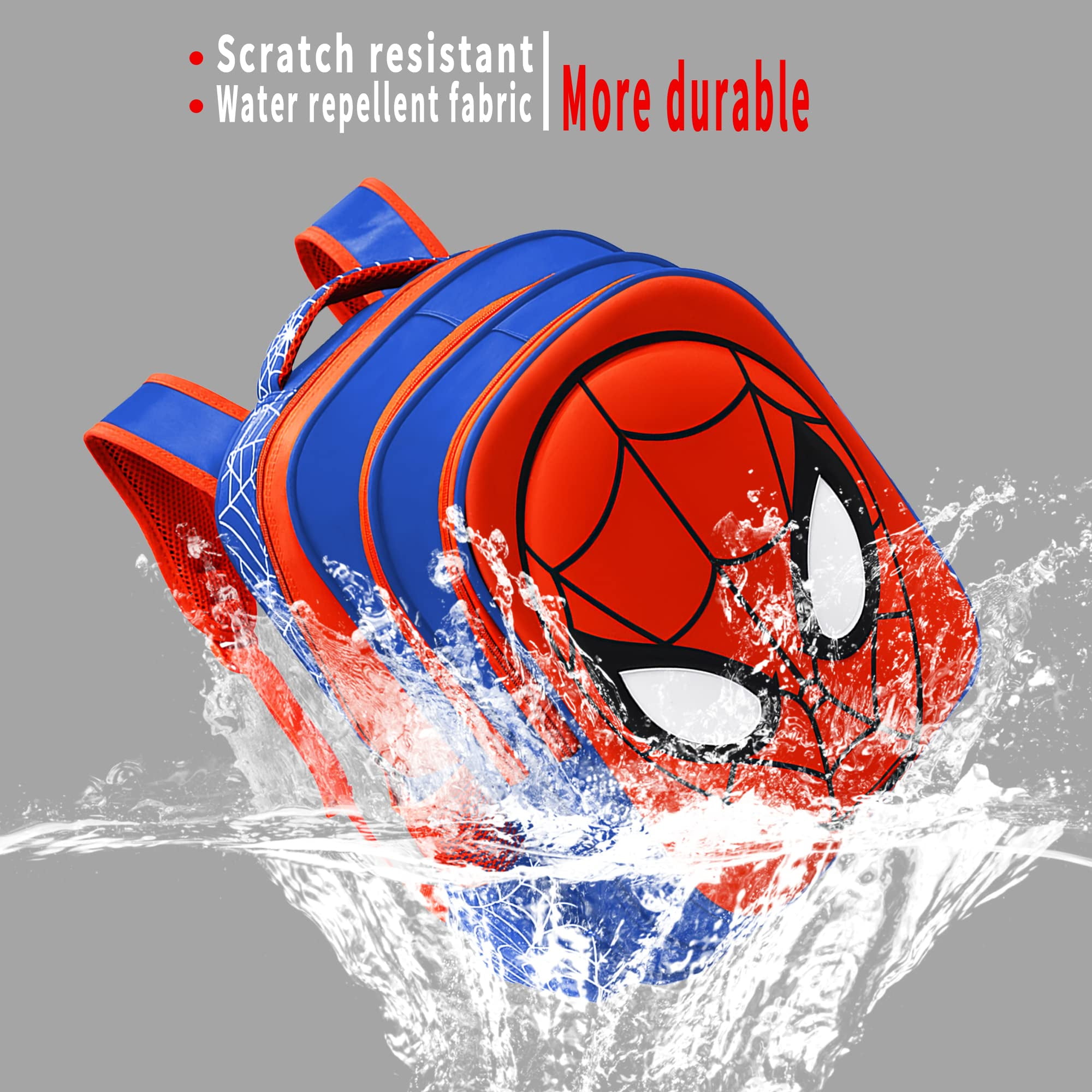 Cartoon Anime Backpack 3D Waterproof Travel Backpacks Daypack for Hiking Camping Large Capacity Backpack,Red Blue - Large