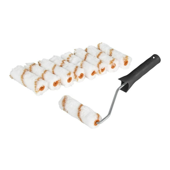 Kit 9 repuestos de mini rodillos de 4' y 1 maneral Truper Truper ROPI-420N9