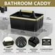 thumbnail image 2 of Organizador de baño de plástico Shower Caddy BYUNER para dormitorio, negro y dorado, 2 of 9