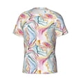 thumbnail image 5 of Vsdgher Abstract Marble Texture Print Men's Dry Fit Mesh Athletic Shirts Moisture Wicking Tennis T-Shirt Tops, 5 of 9