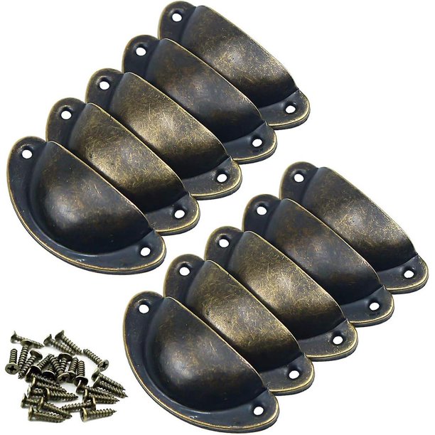 Juego de 10 Pomos de puerta Rojo Verde vintage metal para cajones bronce antiguo