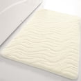 thumbnail image 3 of Unique Bargains Wave Pattern Bath Mat Soft Absorbent Non-Slip Bath Rugs Beige 16" x 24", 3 of 7
