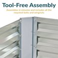 thumbnail image 4 of Sunnydaze Galvanized Steel L-Shaped Raised Garden Bed - Silver, 4 of 8