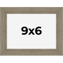 9x6 Frame Gray Barnwood Rustic Solid Wood Picture Frame | 1.5 Inch Moulding Width | Includes UV