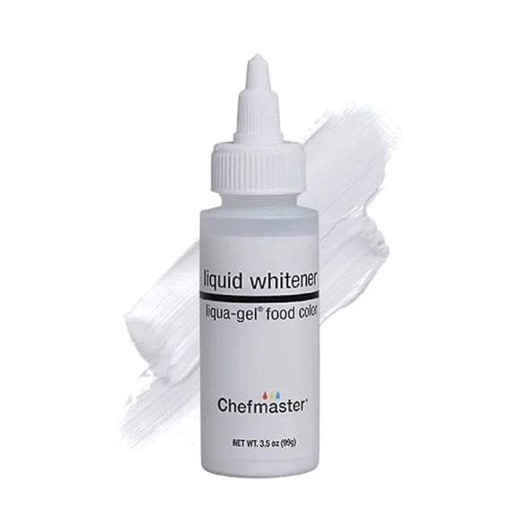 Chefmaster Liquid Whitener Liqua -Gel Food Coloring - Brighter Whites & Pastels - Professional-Grade Dye - Fade-Resistant