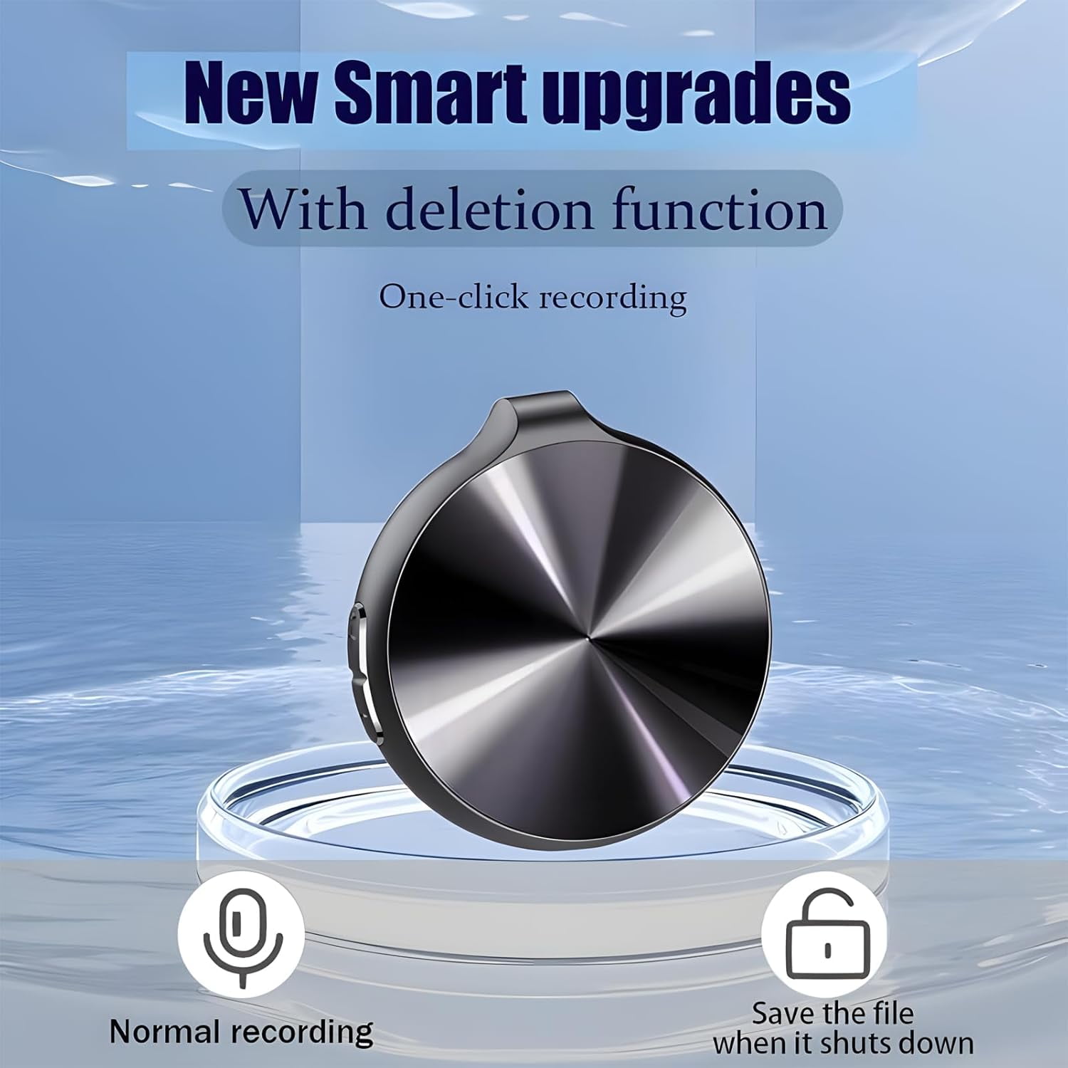 HD Smart Voice Recorder with One-Touch Recording & Playback, Recording Device for Lectures, Meetings, Intervie (8 GB)