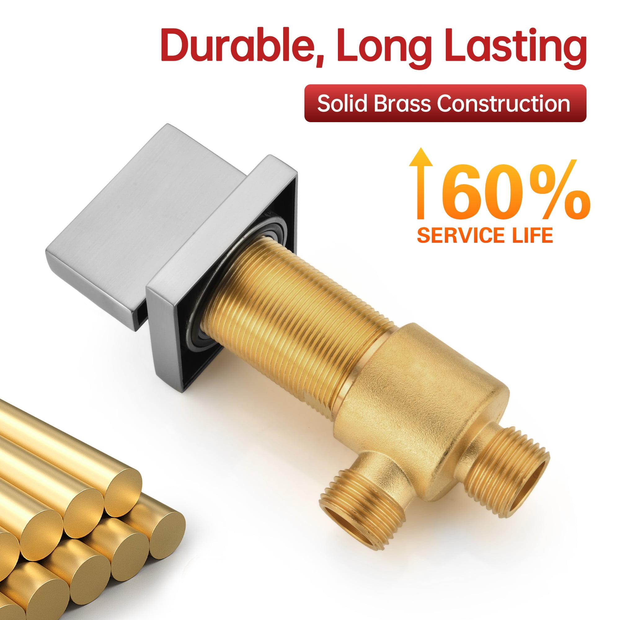 SUMERAIN Deck Mount Roman Tub Faucet, 5 Hole Waterfall Bathtub Faucet with Hand Shower, High Flow, Brushed Nickel